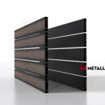 Планкен для забора Printec под дерево 120 mm RAL 9005 – покрытие порошковое, толщина 0,45 мм в Ставрополе  | фото 2